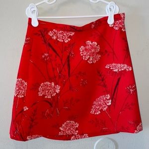 Aritzia Wilfred red mini skirt